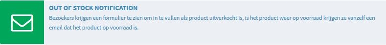Out of Stock Notificatie webshop