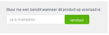 Out of Stock Notificatie op webshop