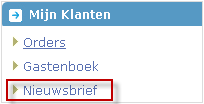 Nieuwsbrief klanten webwinkel