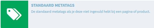 standaard metatags