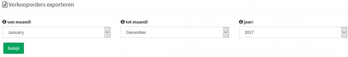 periode opgeven verkooporders exporteren