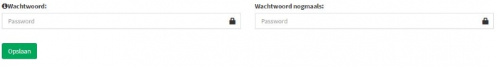 nieuw wachtwoord opgeven