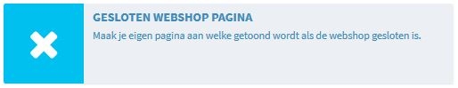 gesloten webshop