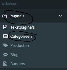 Categorie webshop