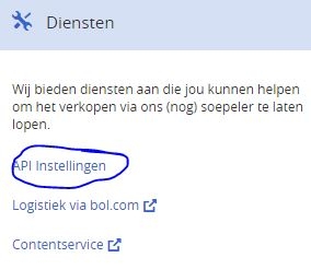 API diensten instellen