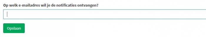 notificaties mail adres opgeven