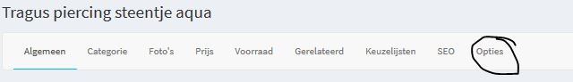opties bij actie product