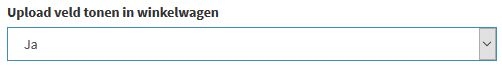 uploadveld tinen in winkelwagen