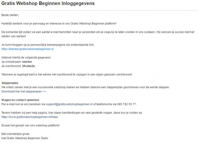 starten webshop