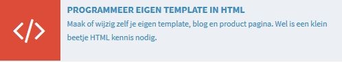 programmeer een eigen template in HTML