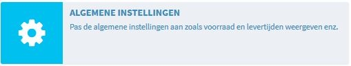 algemene instellingen kiezen