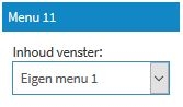 eigen menu 1 activeren in template