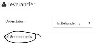 grootboek rekening bij inkooporder