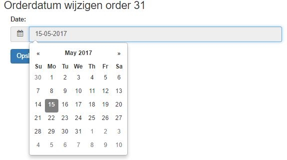 orderdatum inkooporder wijzingen