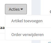 artikelen aan order toevoegen