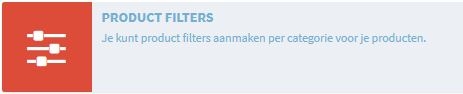 Product filters webshop