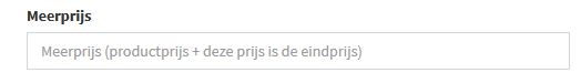 meerprijs bij attribuutset