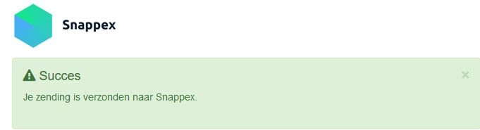 snappex verzenden verzonden