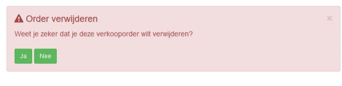 order definitief verwijderen