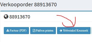 webwinkelkeur versturen